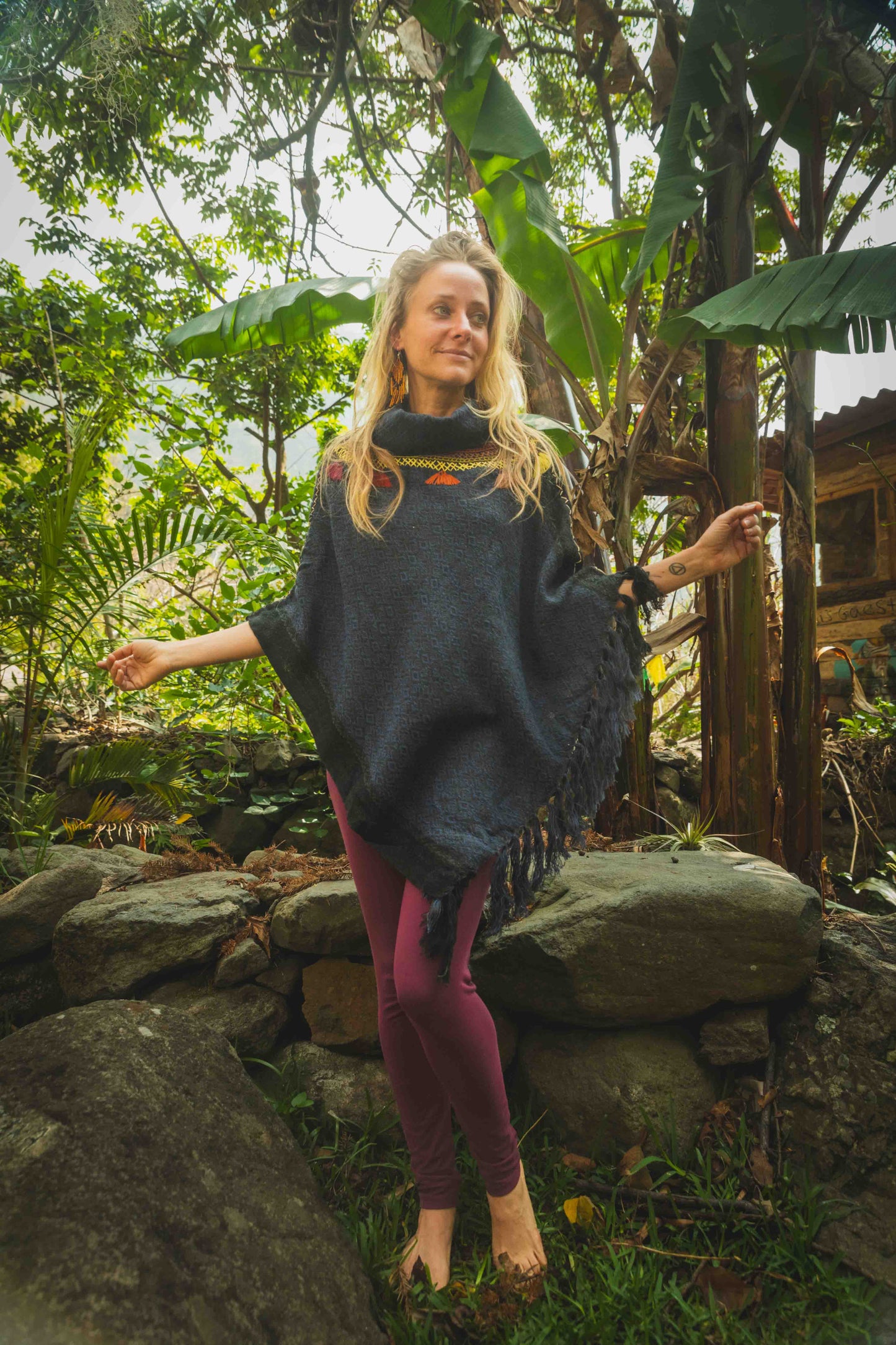 Navy Dusk Poncho